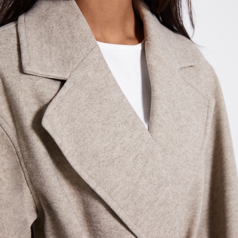 Long belted coat "Kourtney" Beige